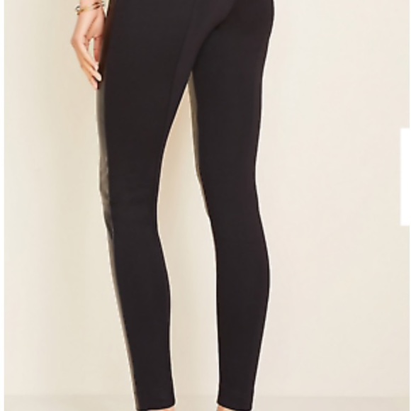 Ann Taylor Faux Leather Leggings - Picture 3 of 10